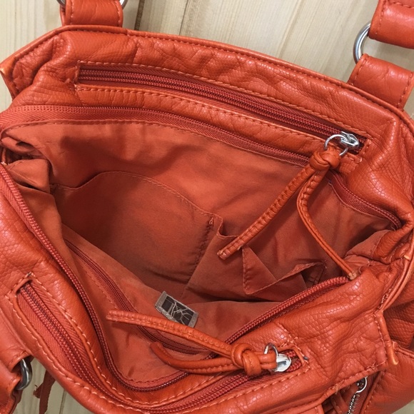 Great American Leatherworks Bags Gal Orange Leather Purse Poshmark